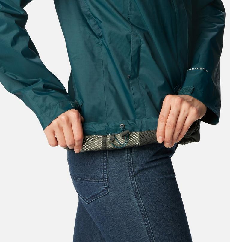 Women's Pouration Rain Jacket, Color: Night Wave, image 8
