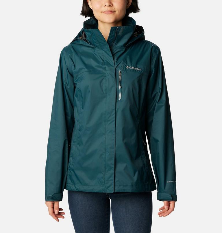 Women's Pouration Rain Jacket, Color: Night Wave, image 1
