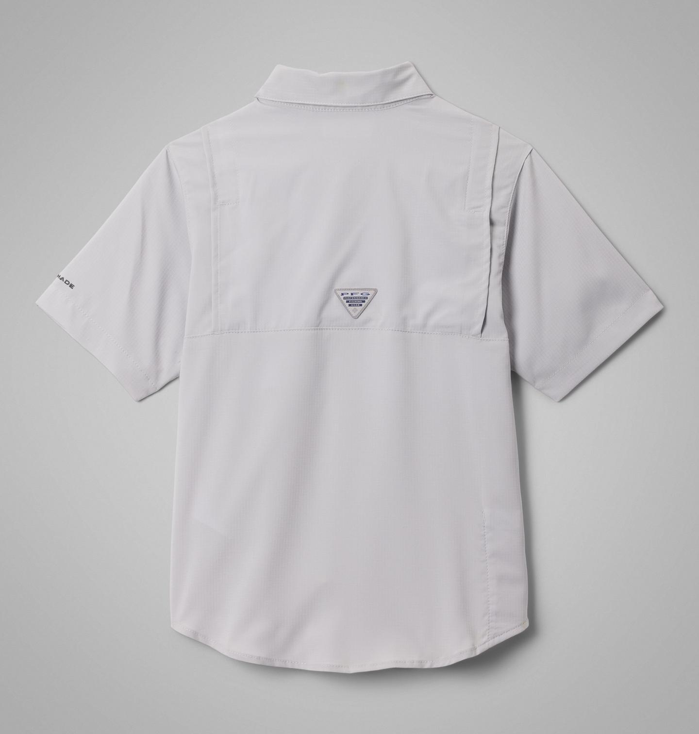 Рубашка Columbia PFG Tamiami Short Sleeve Shirt для мальчиков, цвет: Холодный серый — фото 2