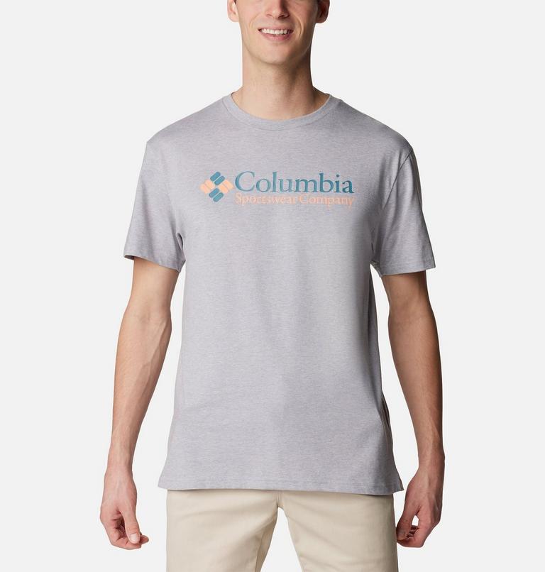 Men’s CSC Basic Logo T-Shirt, Color: Columbia Grey Heather, CSC Retro Logo, image 1