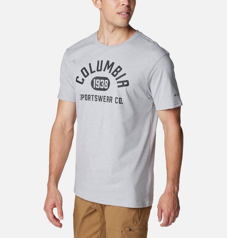 CSC Basic Logo Short Sleeve, Color: Colm Grey Hthr, College Life Graphic, image 5