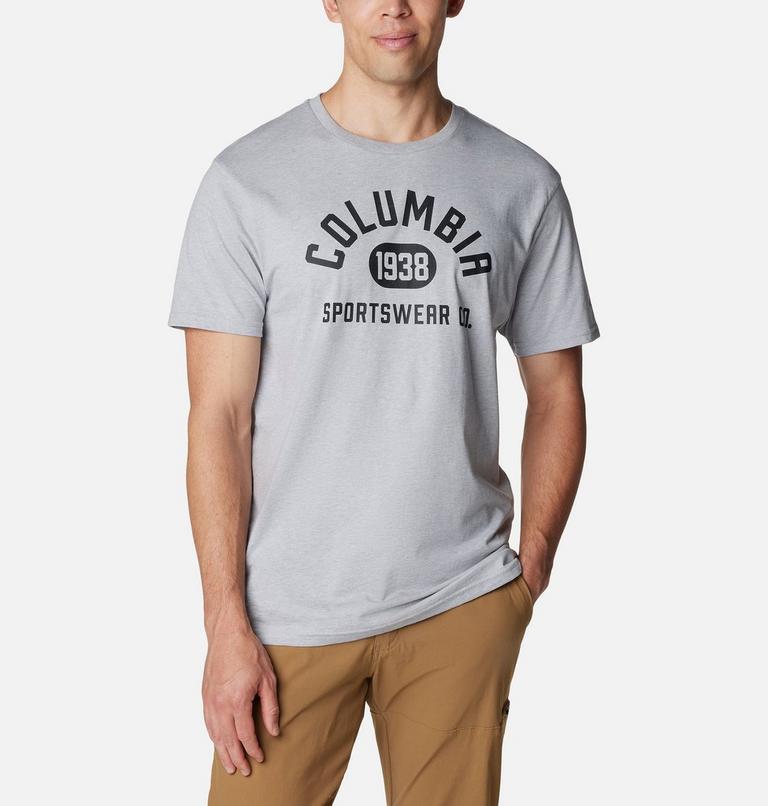 CSC Basic Logo Short Sleeve, Color: Colm Grey Hthr, College Life Graphic, image 1