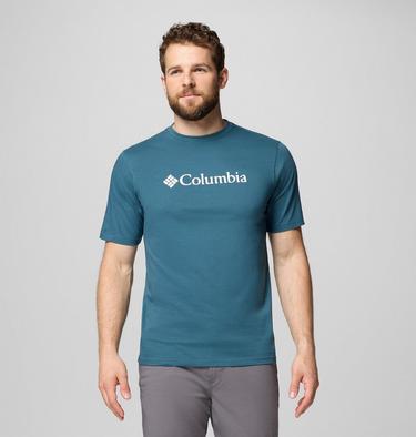 Men’s CSC Basic Logo T-Shirt, Color: Everblue, Gem Columbia 9in, image 7