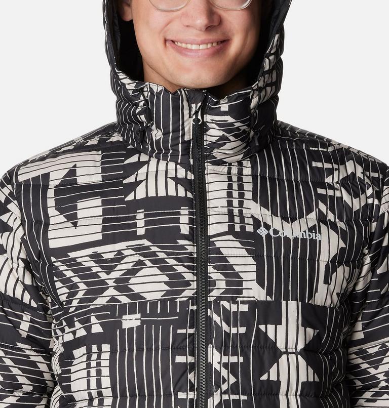 Men’s Powder Lite Hooded Insulated Jacket - 2023 COLLECTION, Color: Black Passages Print, image 4