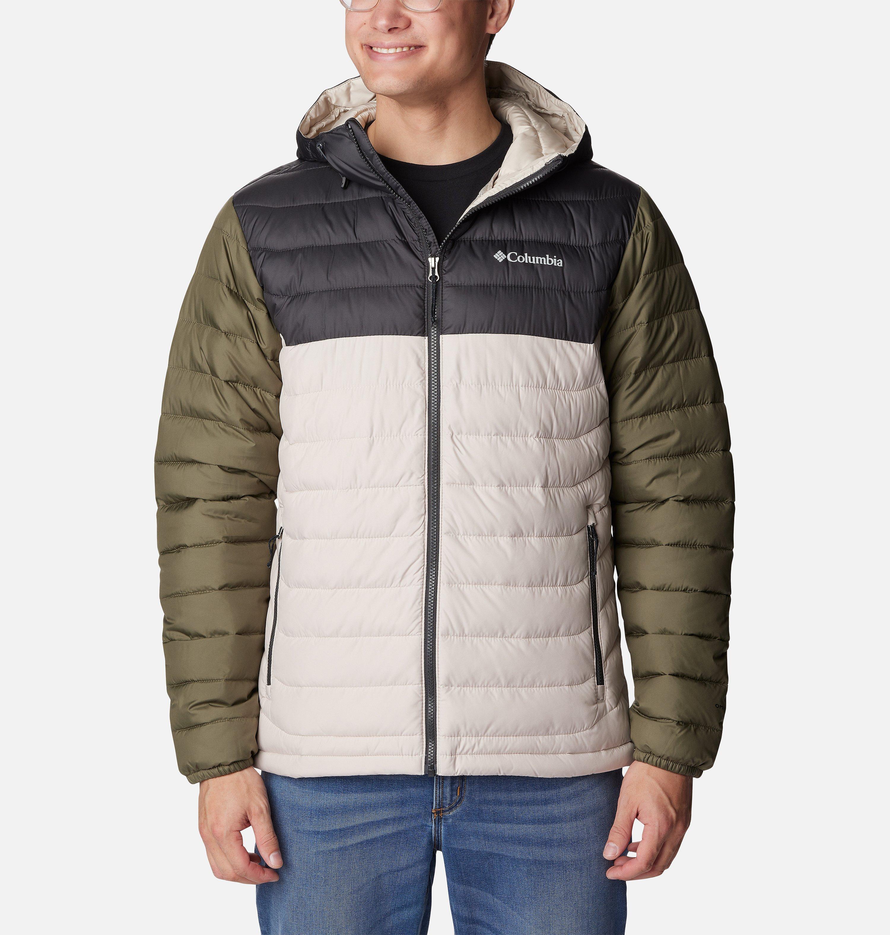 Powder Lite Hooded Jacket · color Dark Stone/Shark/Stone Green