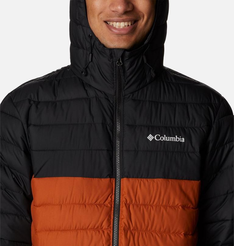 Men’s Powder Lite Hooded Insulated Jacket - 2023 COLLECTION, Color: Warm Copper, Black, image 4