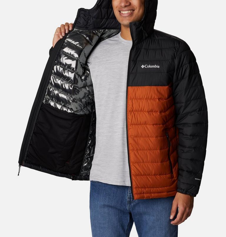 Men’s Powder Lite Hooded Insulated Jacket - 2023 COLLECTION, Color: Warm Copper, Black, image 5