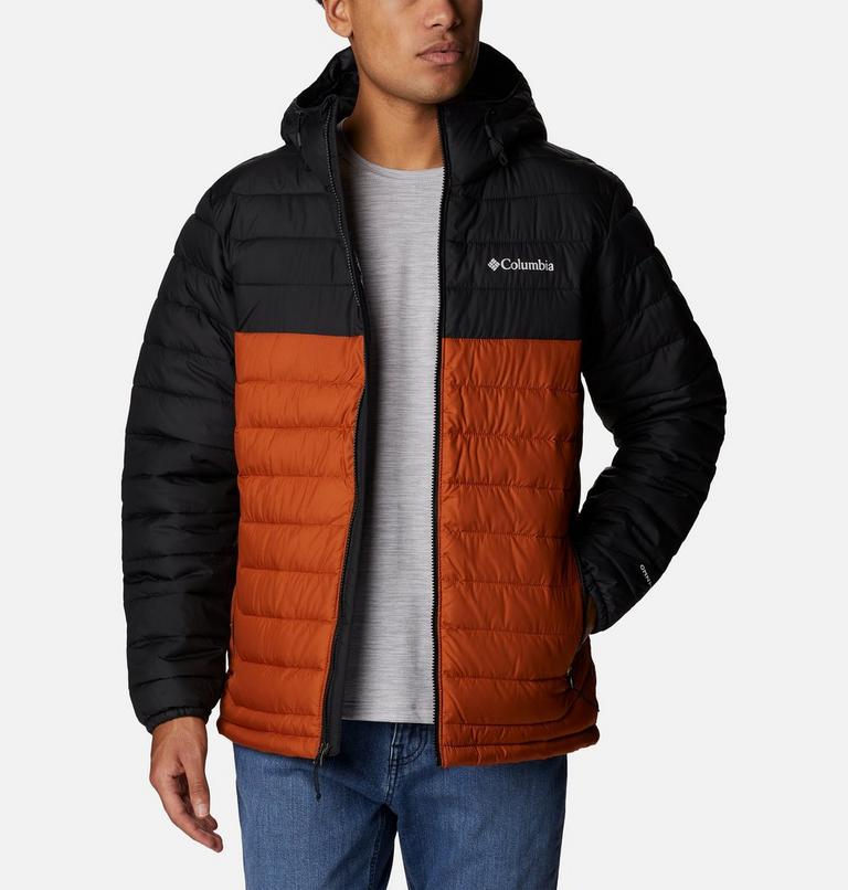 Men’s Powder Lite Hooded Insulated Jacket - 2023 COLLECTION, Color: Warm Copper, Black, image 8