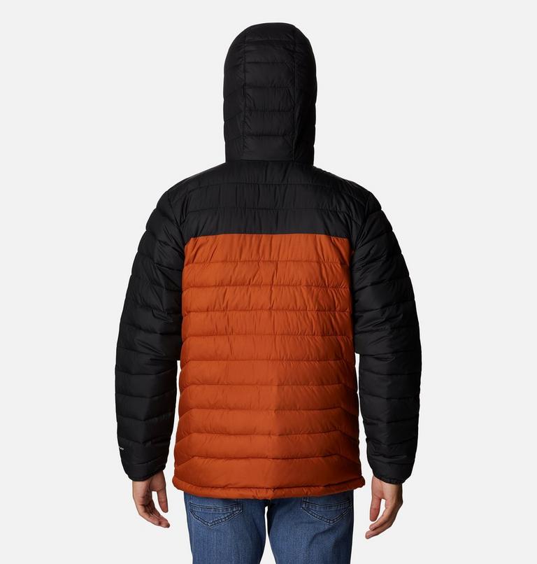 Men’s Powder Lite Hooded Insulated Jacket - 2023 COLLECTION, Color: Warm Copper, Black, image 2