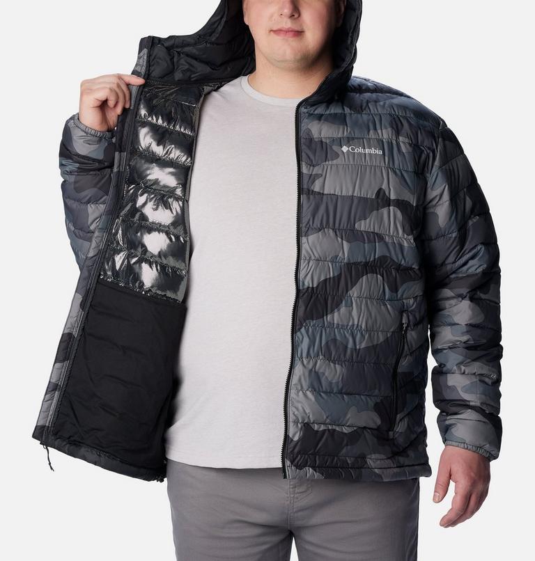 Powder Lite Hooded Jacket | 009 | 1X, Color: Black Mod Camo Print, image 5