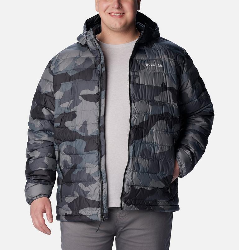 Powder Lite Hooded Jacket | 009 | 1X, Color: Black Mod Camo Print, image 8