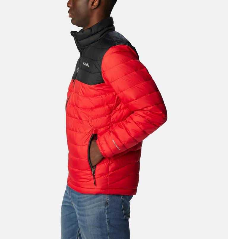 Men&rsquo;s Powder Lite Jacket, Color: Mountain Red, Black, image 3