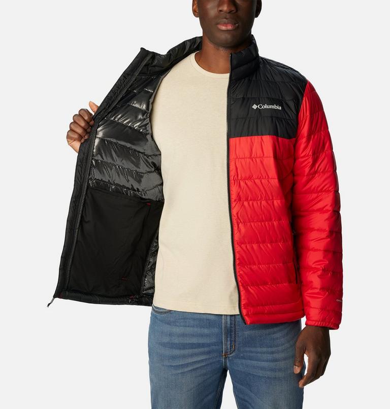 Men&rsquo;s Powder Lite Jacket, Color: Mountain Red, Black, image 5