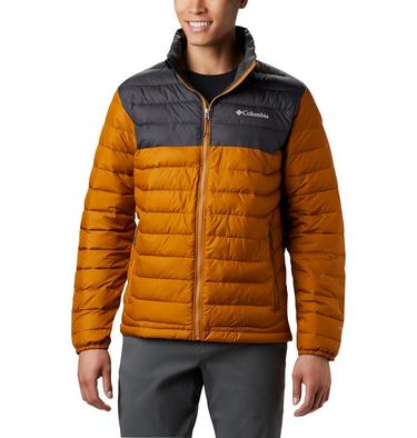 Veste isolée Powder Lite Homme, Color: Burnished Amber, Shark, image 1