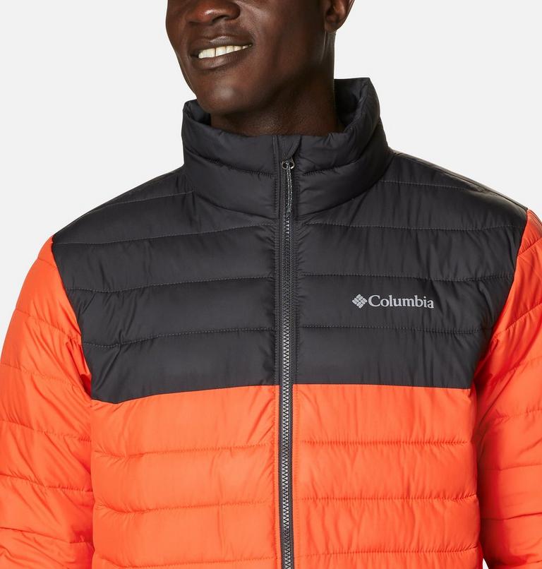 Men’s Powder Lite Insulated Jacket, Color: Red Quartz, Shark, image 4