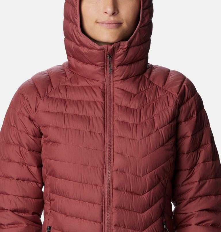 Women’s Powder Lite Insulated Hooded Jacket - 2023 COLLECTION, Color: Beetroot, image 4