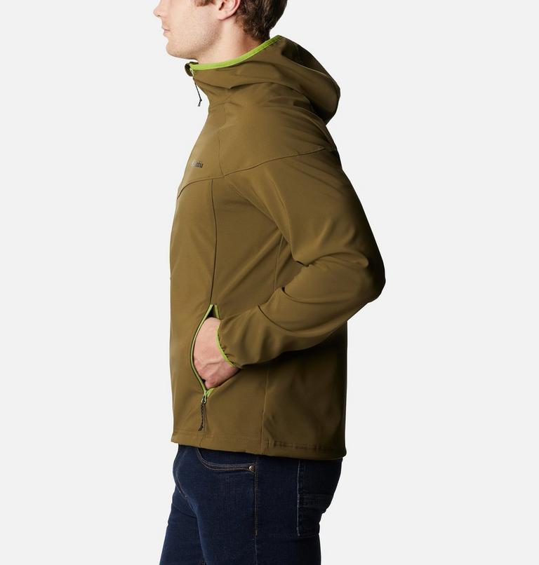 Men's Heather Canyon Softshell Jacket, Color: New Olive, image 3