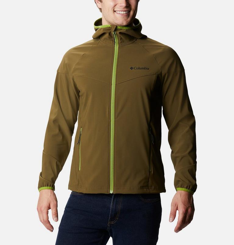 Men's Heather Canyon Softshell Jacket, Color: New Olive, image 1