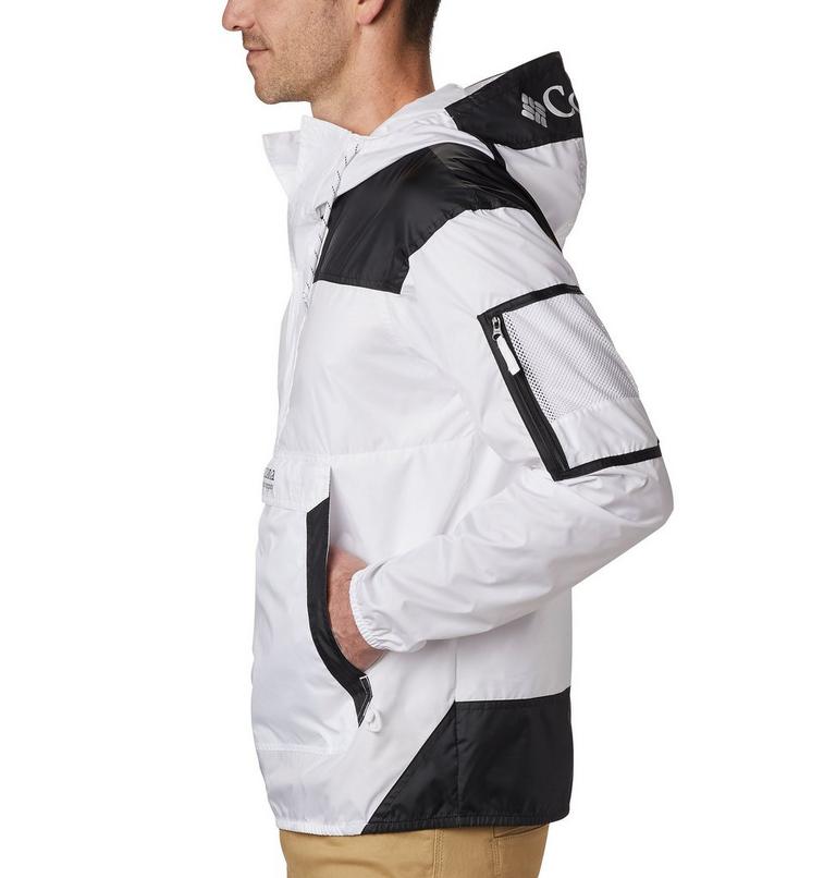Men's Challenger Windbreaker, Color: White, Black, image 3