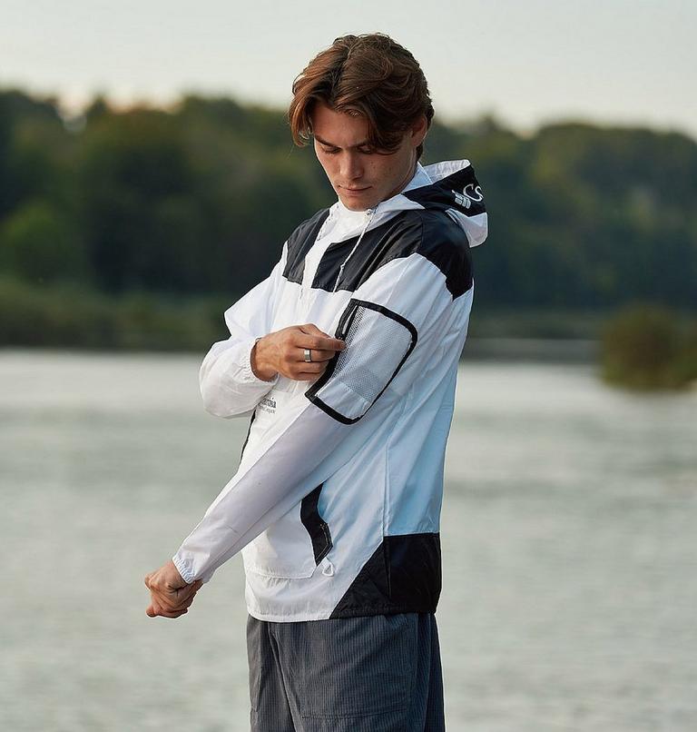Men's Challenger Windbreaker, Color: White, Black, image 10