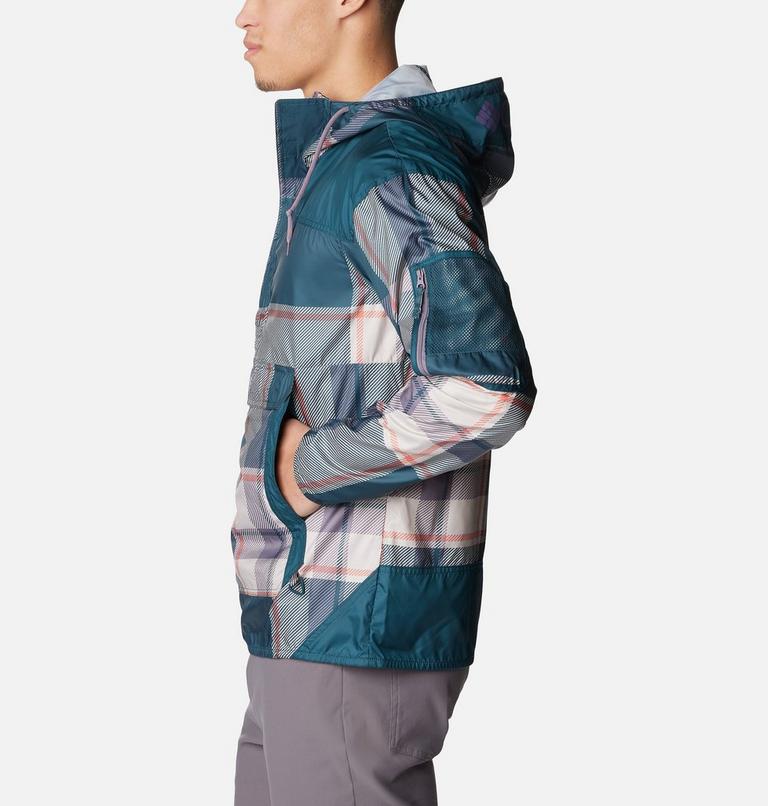Men's Challenger Windbreaker, Color: Night Wave Super Mega Plaid, Night Wave, image 3