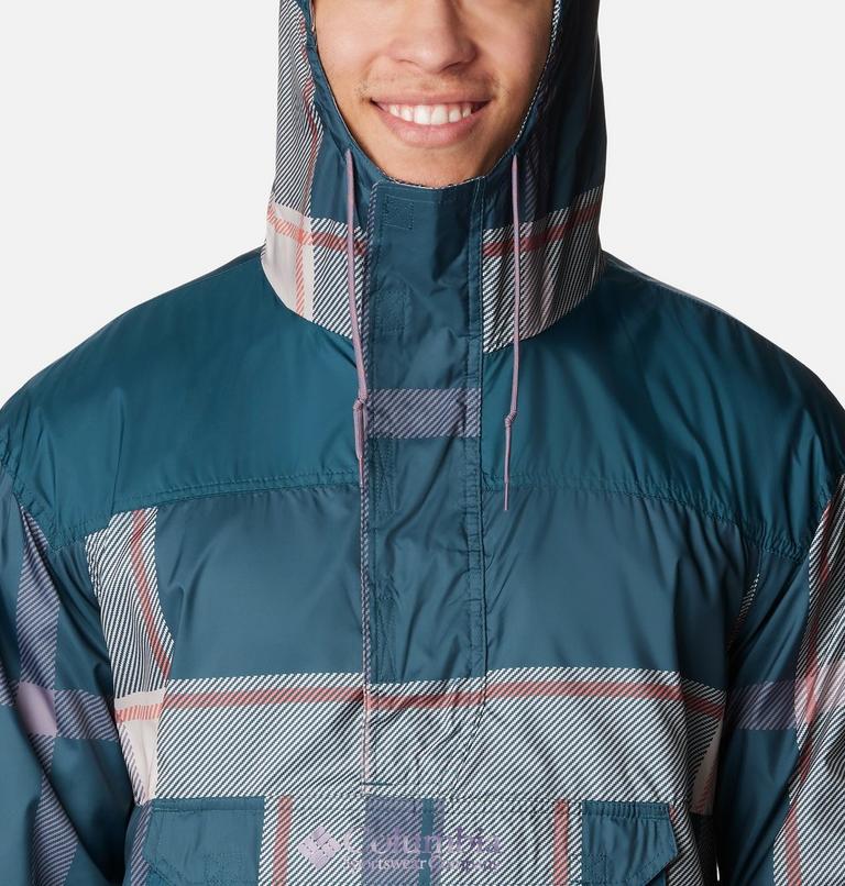 Men's Challenger Windbreaker, Color: Night Wave Super Mega Plaid, Night Wave, image 4