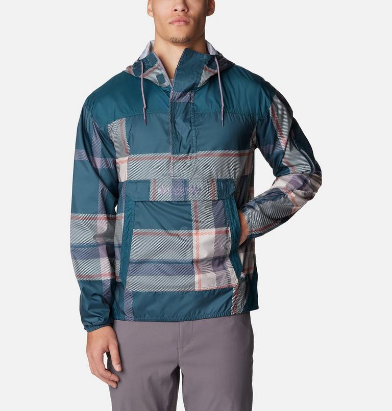 Men's Challenger Windbreaker, Color: Night Wave Super Mega Plaid, Night Wave, image 1