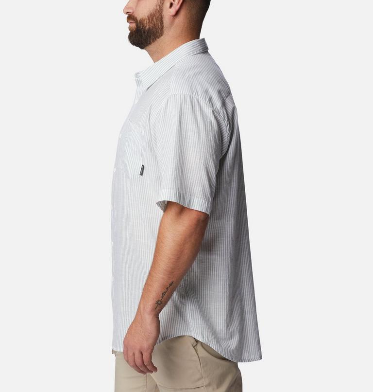 Men's Under Exposure YD Short Sleeve Shirt, Color: Niagara Oxford Stripe, image 3