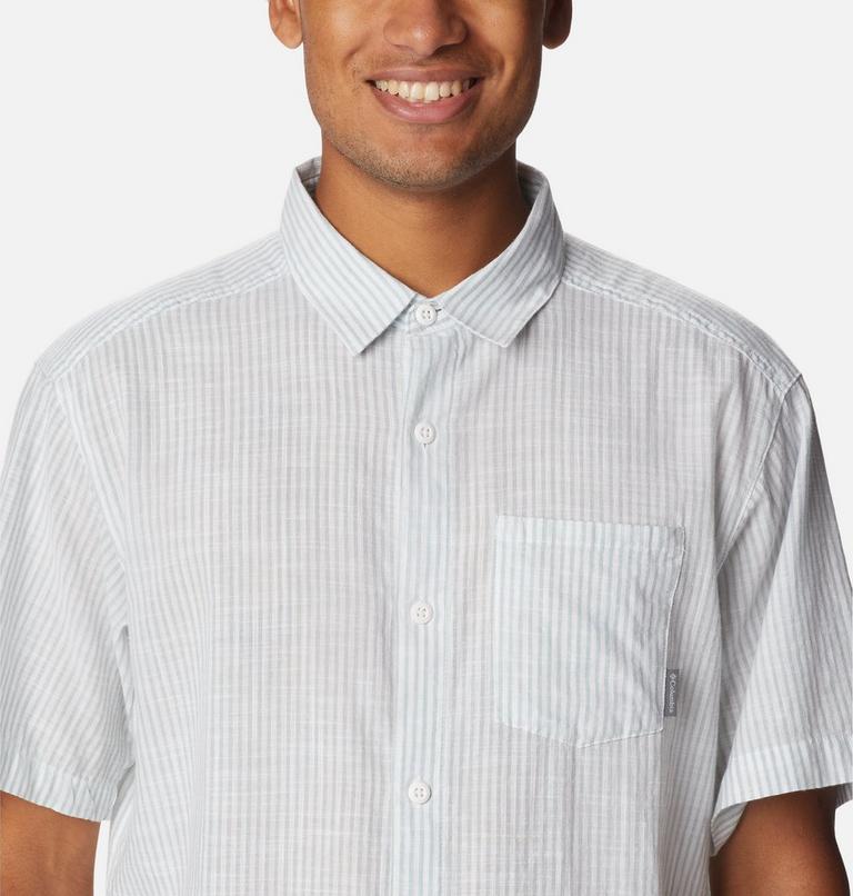 Men's Under Exposure YD Short Sleeve Shirt, Color: Niagara Oxford Stripe, image 4