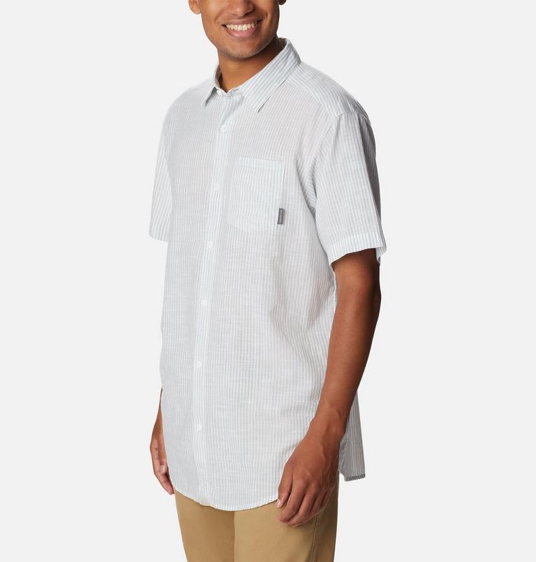 Men's Under Exposure YD Short Sleeve Shirt, Color: Niagara Oxford Stripe, image 5