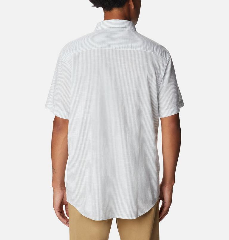 Men's Under Exposure YD Short Sleeve Shirt, Color: Niagara Oxford Stripe, image 2