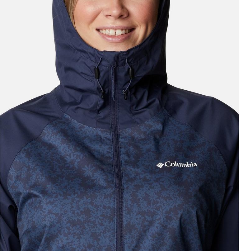 Women's Ulica Rain Jacket, Color: Nocturnal, Blue Dusk Edelweiss, image 4