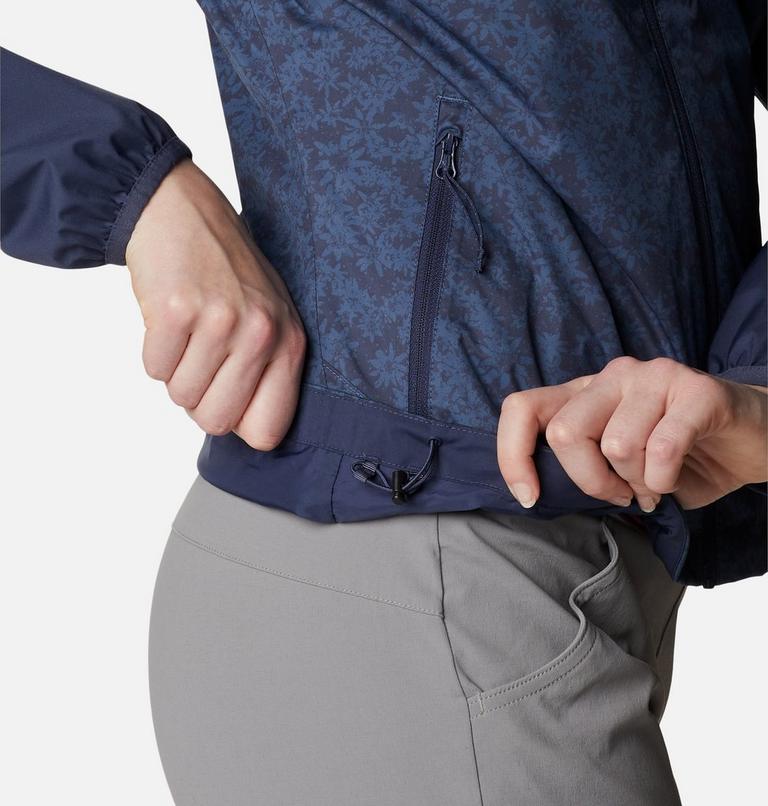 Women's Ulica Rain Jacket, Color: Nocturnal, Blue Dusk Edelweiss, image 6