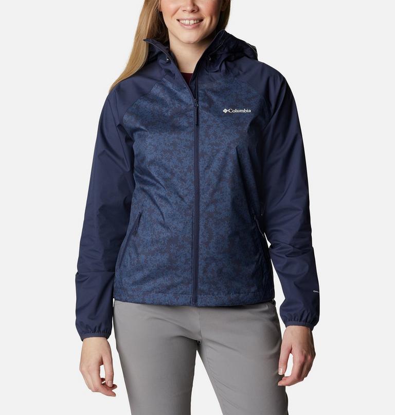 Women's Ulica Rain Jacket, Color: Nocturnal, Blue Dusk Edelweiss, image 1