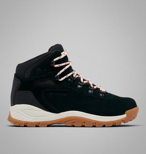 Женские ботинки Columbia Newton Ridge Plus Waterproof Amped Hiking Boot, цвет: Чёрный / Розовый