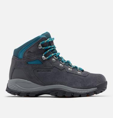 Women’s Newton Ridge Plus Waterproof Amped Hiking Boot - Wide, Color: Shark, River Blue, image 3