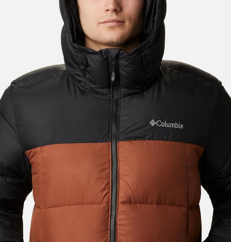Chaqueta de plumón con capucha Pike Lake para hombre, Color: Dark Amber, Black, image 4
