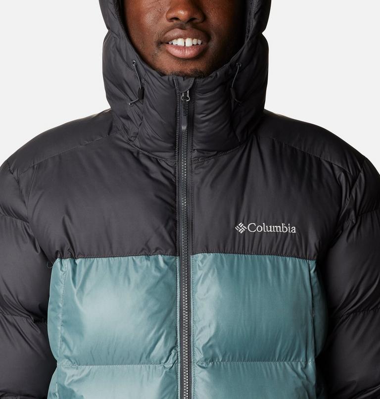 Men's Pike Lake Hooded Down Jacket, Color: Metal Shiny, Shark, image 4