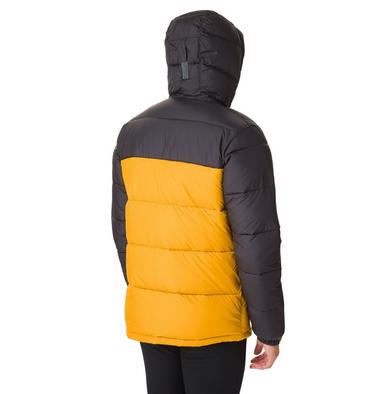 Men's Pike Lake Hooded Down Jacket, Color: Golden Yellow, Shark, image 2