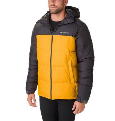Men's Pike Lake Hooded Down Jacket, Color: Golden Yellow, Shark, image 1