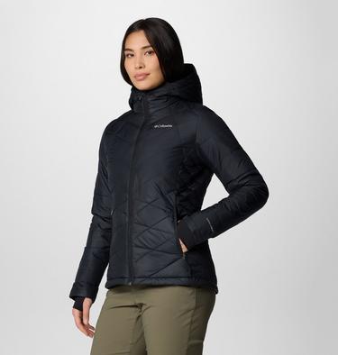 Women's Heavenly Hooded Insulated Jacket, Color: Black, image 8