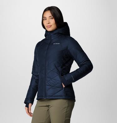 Women's Heavenly Hooded Insulated Jacket, Color: Collegiate Navy, image 12