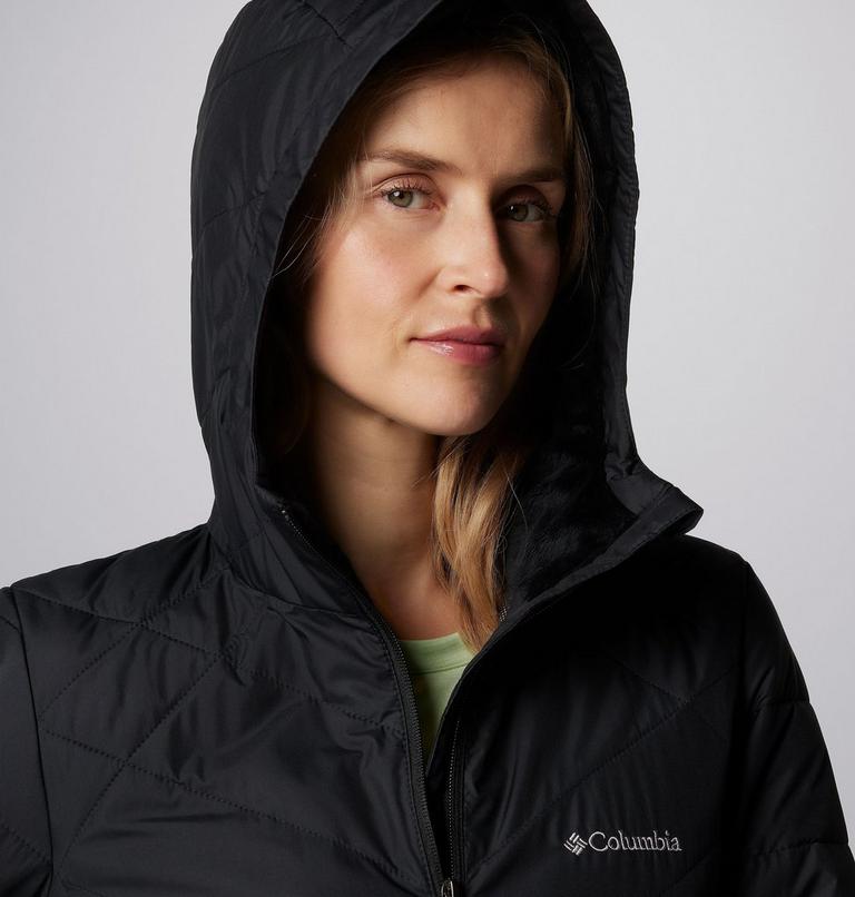Women's Heavenly Long Hooded Insulated Jacket, Color: Black, image 5