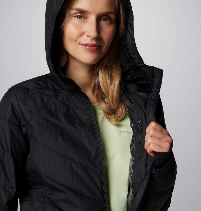 Women's Heavenly Long Hooded Insulated Jacket, Color: Black, image 6