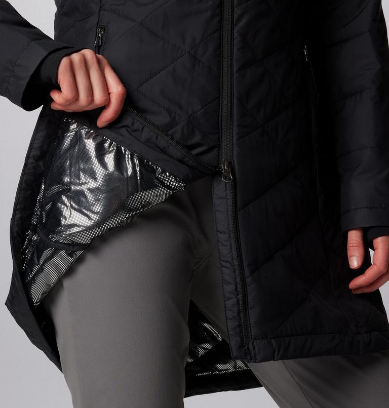 Women's Heavenly Long Hooded Insulated Jacket, Color: Black, image 7