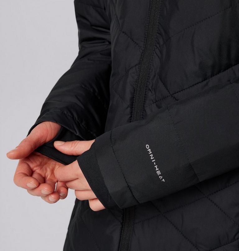 Women's Heavenly Long Hooded Insulated Jacket, Color: Black, image 8
