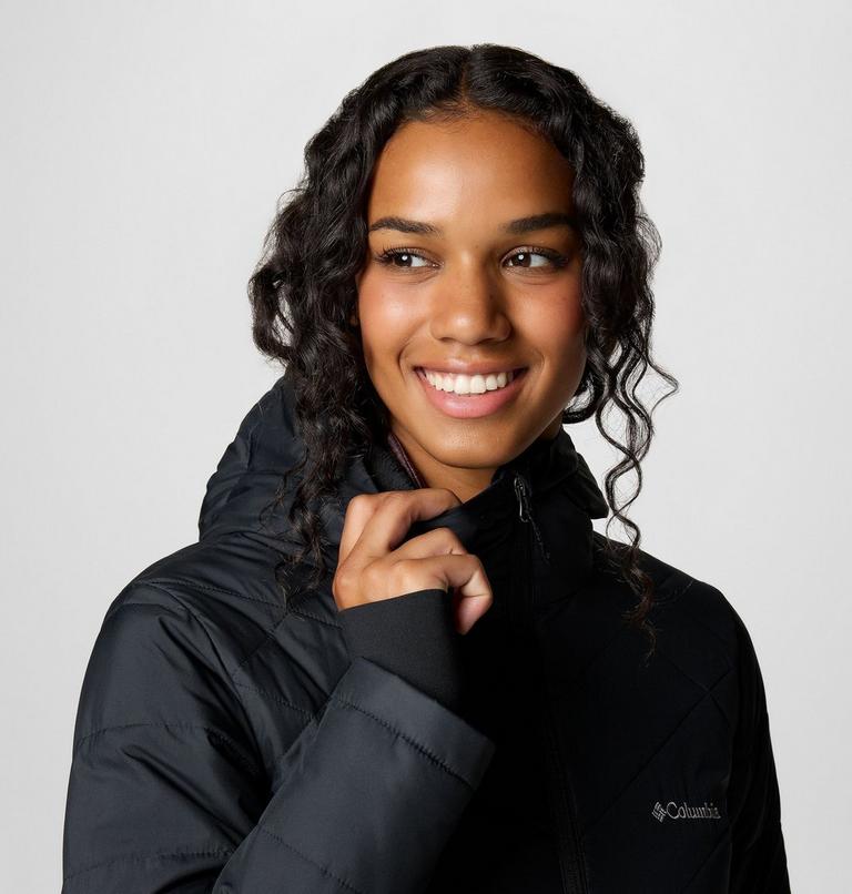 Chaqueta larga con capucha y aislamiento Heavenly para mujer, Color: Black, image 5
