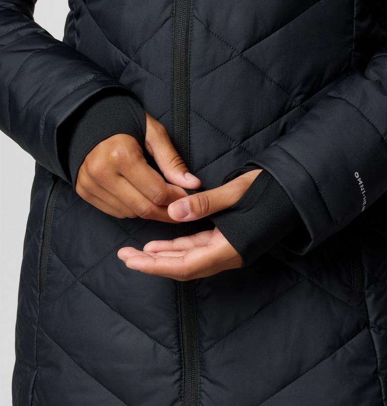 Chaqueta larga con capucha y aislamiento Heavenly para mujer, Color: Black, image 6