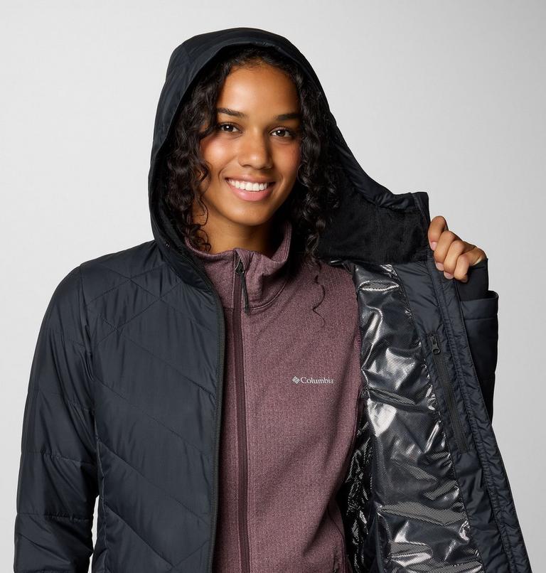 Chaqueta larga con capucha y aislamiento Heavenly para mujer, Color: Black, image 7