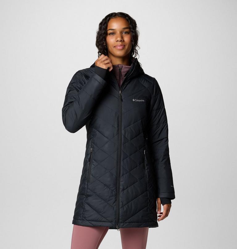 Chaqueta larga con capucha y aislamiento Heavenly para mujer, Color: Black, image 1